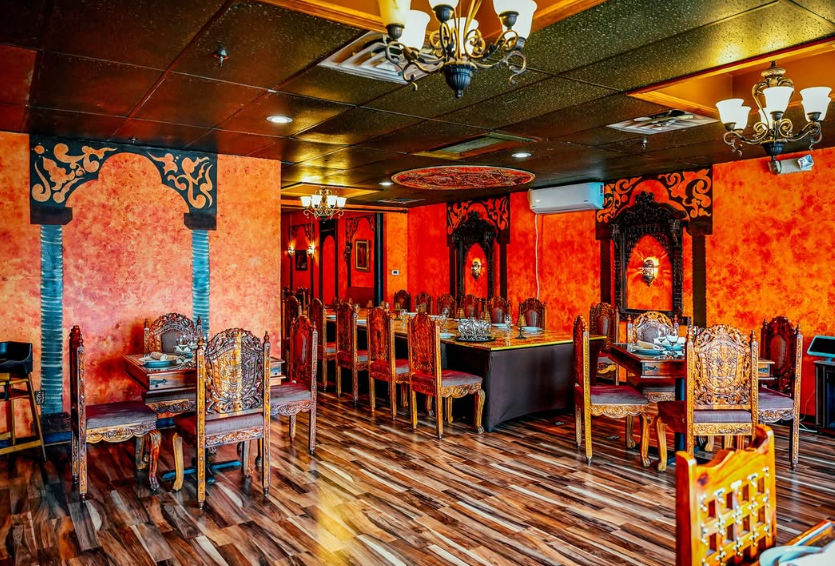 Dining hall at India Palace